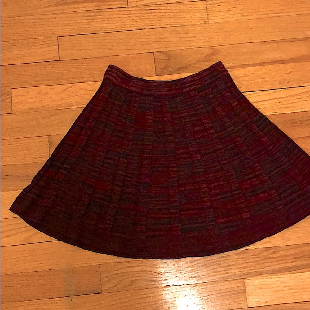 Black and burgundy skater skirt